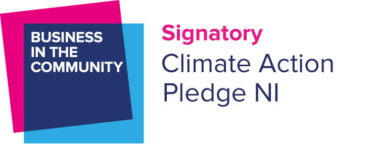 Badge confirming that Veolia has signed the BITC Northern Ireland Climate Action Pledge